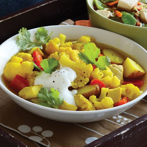 Curried Chicken & Cauliflower Soup Curried Chicken & Cauliflower Soup