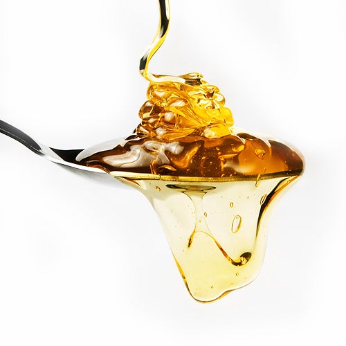 Honey on spoon