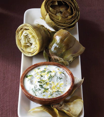 Steamed Artichokes Steamed Artichokes with Lemon Herb Sauce