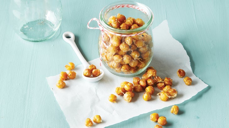 Garlic Parmesan Roasted Garbanzo Beans recipe