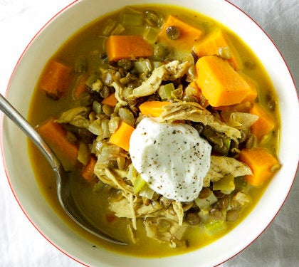 Coconut Curry Lentil Soup with Turkey image None