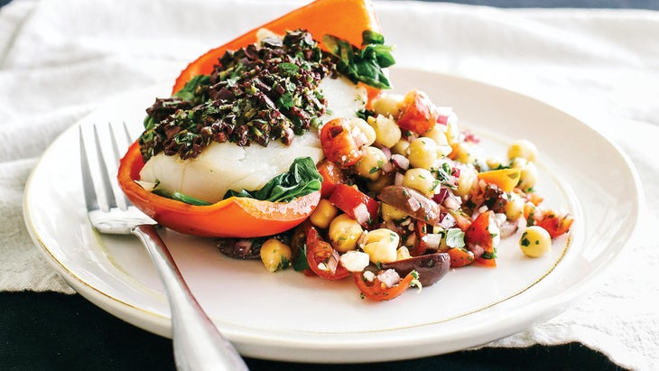 Fresh fish and bean recipe