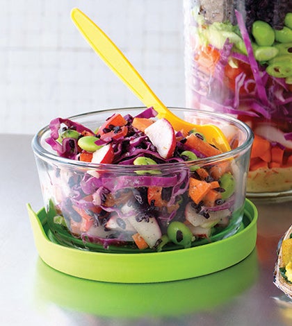 Crunchy Thai Black Rice Salad with Peanut Ginger Dressing image None