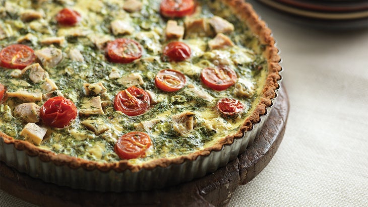 Mediterranean Chicken and Vegetable Quiche