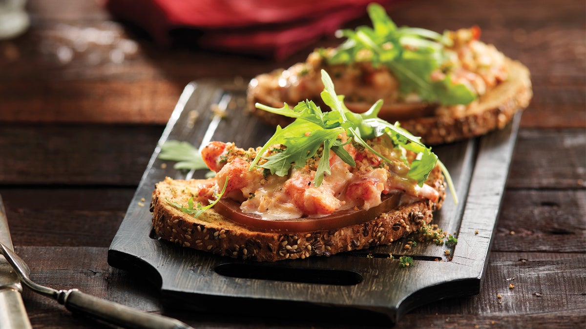 OpenFaced Lobster Thermidor Sandwiches Recipe