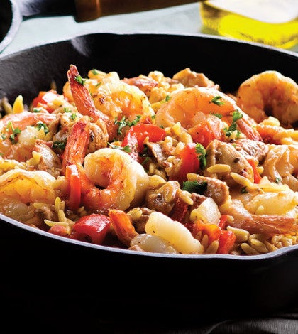 Chicken & Shrimp Orzo Paella image None