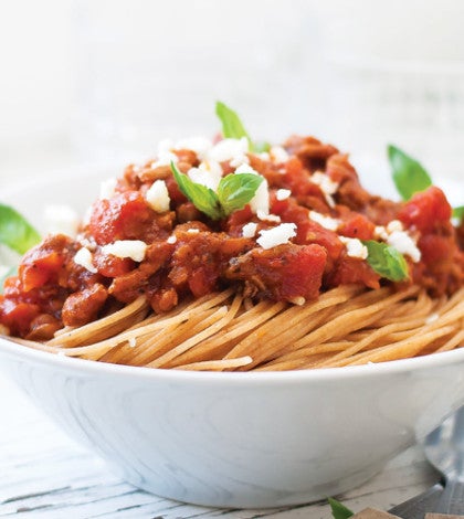 Mediterranean Lamb & Eggplant Bolognese image Mediterranean Lamb & Eggplant Bolognese recipe