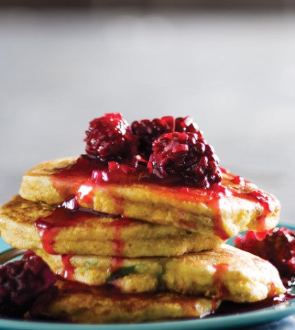Corn Fritters with Fresh Blackberry Sauce image None