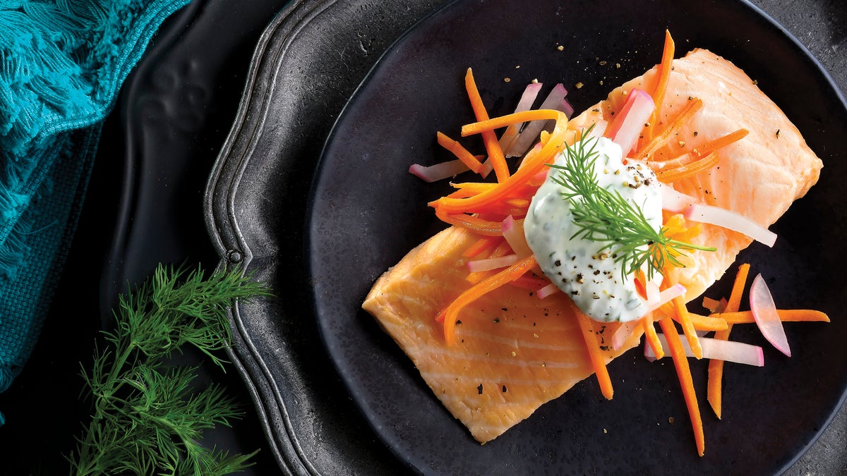 Salmon Poached in Dill Recipe