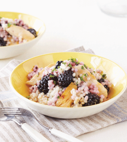 Chicken, Blackberry & Barley Toss with Yogurt Thyme Dressing image None