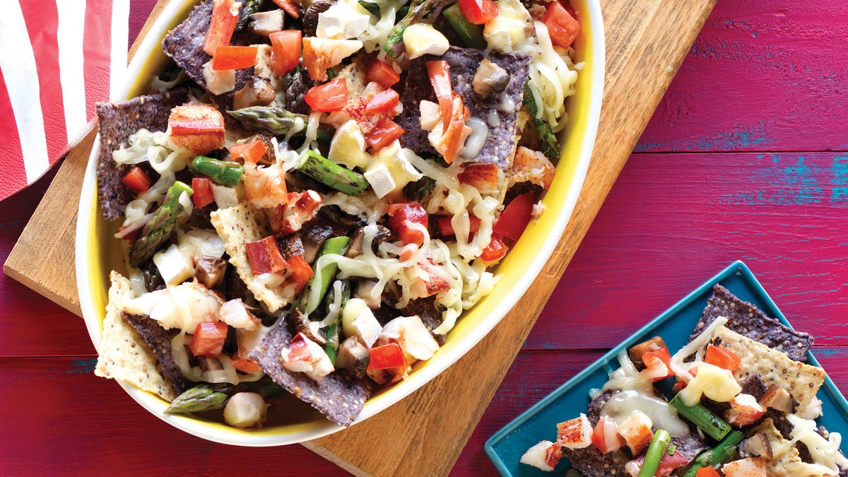 Portobello, Asparagus & Lobster Nachos Recipe