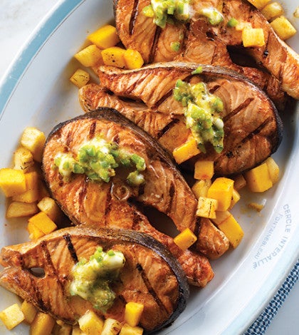 Smoky Grilled Salmon with Citrus Jalapeño Butter image None