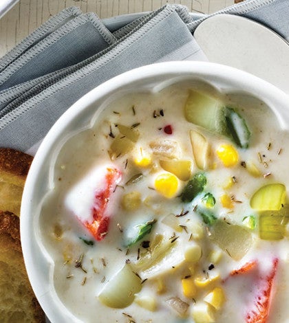 Creamy Autumn Chowder with Garlic Crostini image None