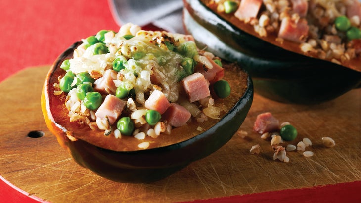 Ham & Swiss-Stuffed Acorn Squash Ham & Swiss-Stuffed Acorn Squash