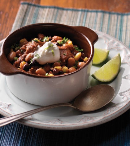 Mexican Beef Chili with Lime Crema image None
