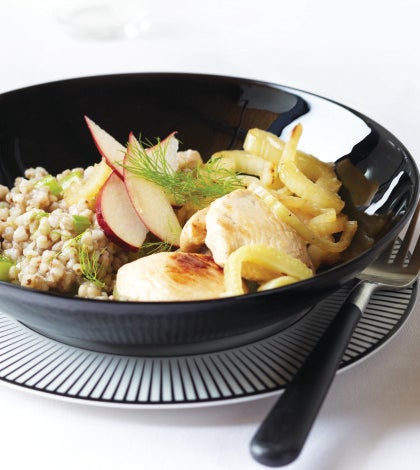 Buckwheat Risotto with Sauteed Chicken & Fennel image None