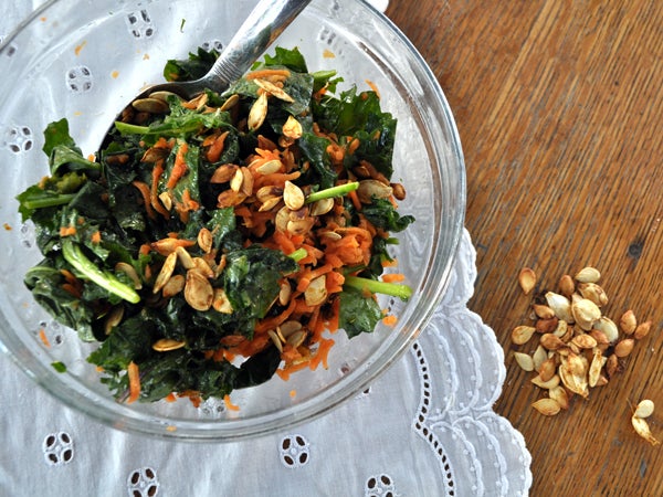 massaged-kale-and-ginger-carrots