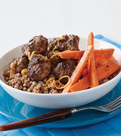 Moroccan Meatballs with Citrus-Glazed Carrots & Couscous image None