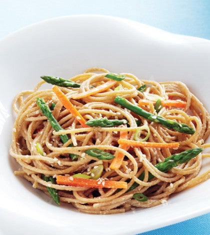 Sesame Noodles with Asparagus & Carrots image None