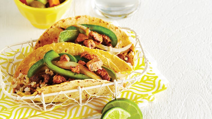 Chile Lime Pork Tacos with Papaya and Avocado Salsa Zesty taco recipe