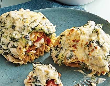 Creamy Chicken & Spinach Lasagna Rolls image None