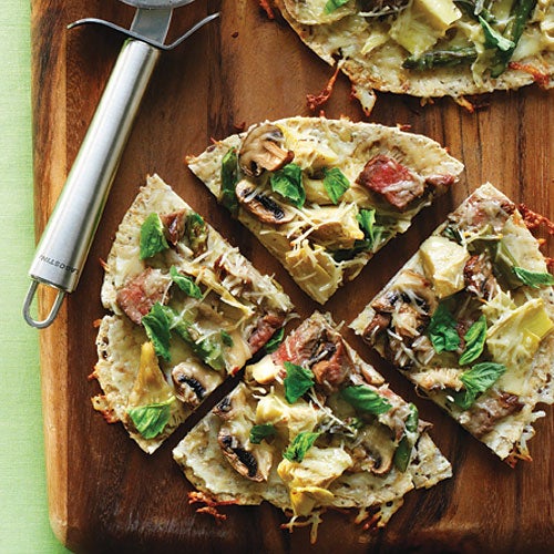 Steak Wild Mushroom Pizzettes