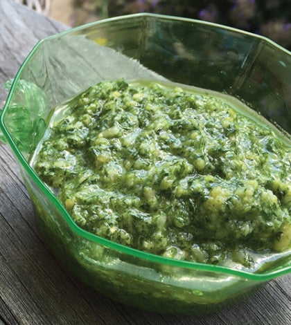 Quick Carrot Top Pesto image None