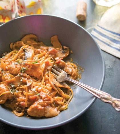 Creamy Tomato Mushroom Chicken Pasta image None