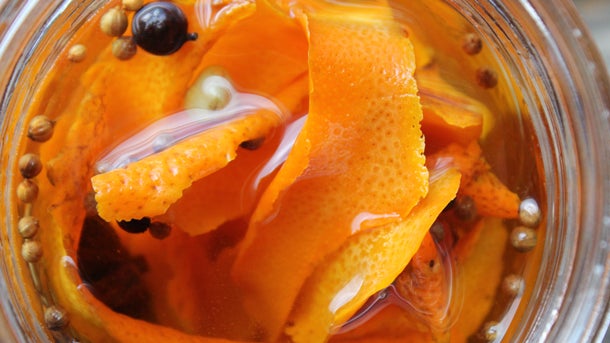orangebitters Save orange rinds for homemade orange bitters to take any drink to the next level.