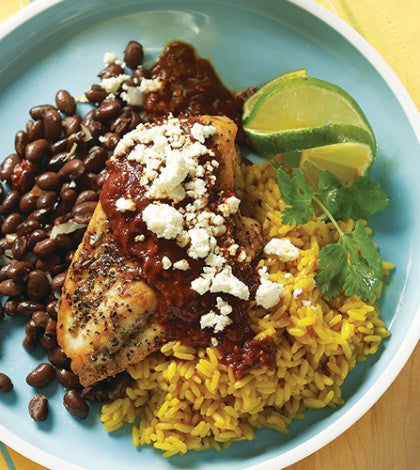 Ancho Chile Chicken with Black Beans image None