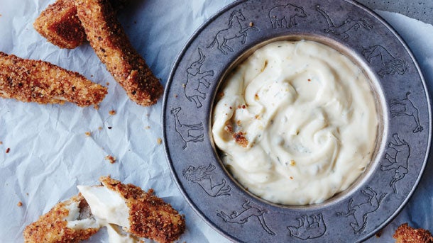 Fish Sticks with Tangy Tartar Sauce