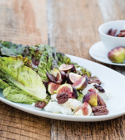Freckled Leaf Lettuce with Goat Cheese, Pecans & Brown Turkey Figs image None