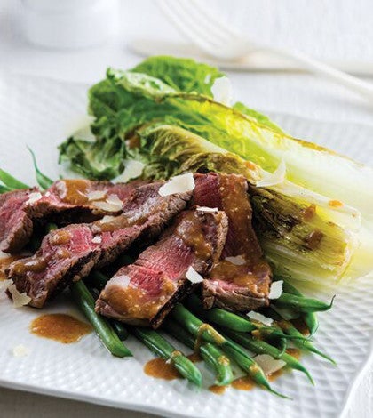 Grilled Steak & Romaine Hearts with Tangy Date Sauce image None