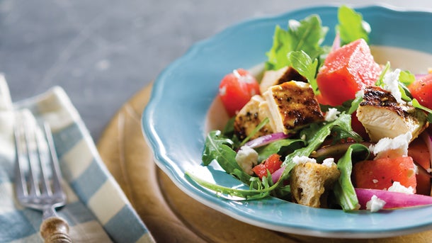 Watermelon Panzanella Salad