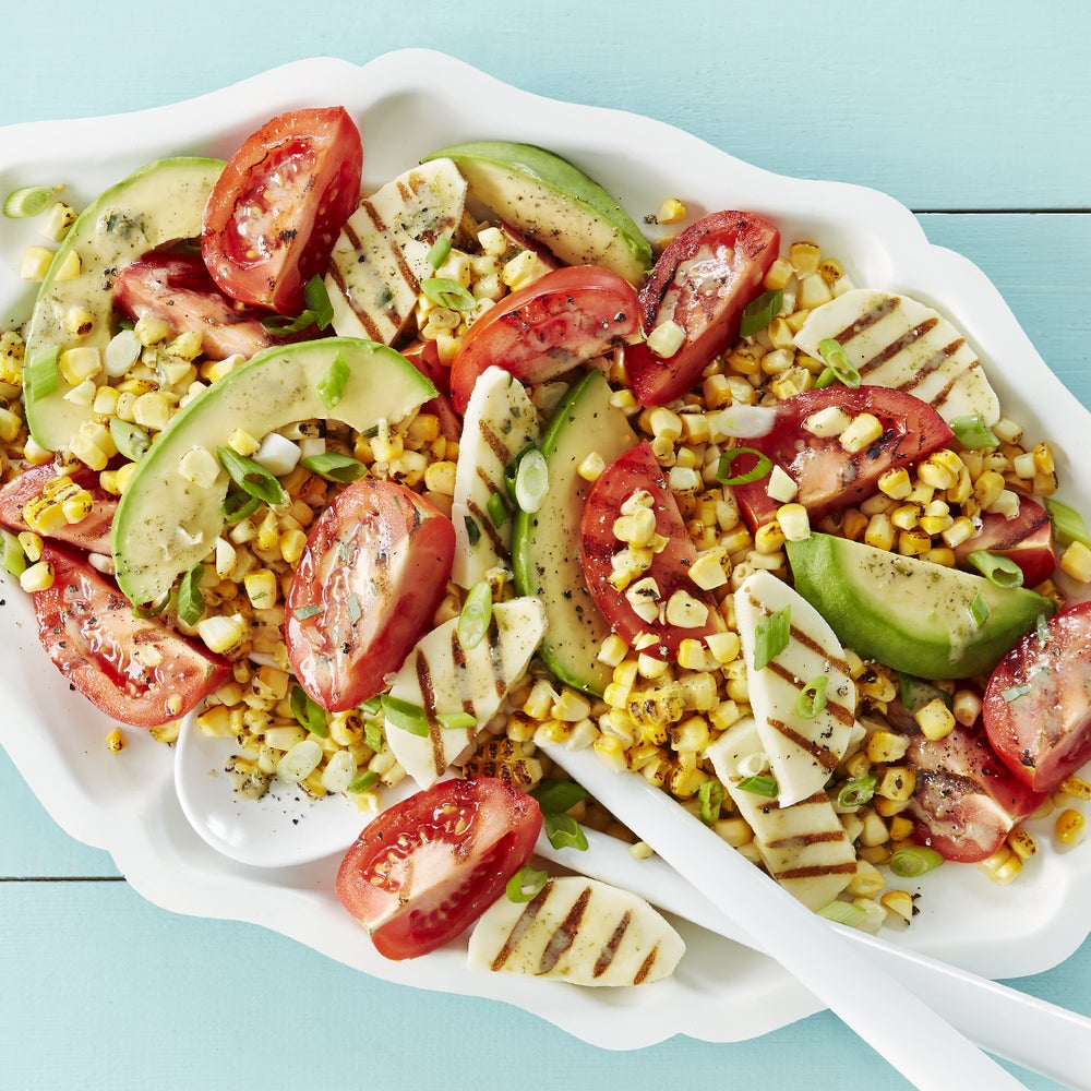 Charred Corn &#038; Tomato Salad with Halloumi Cheese-image