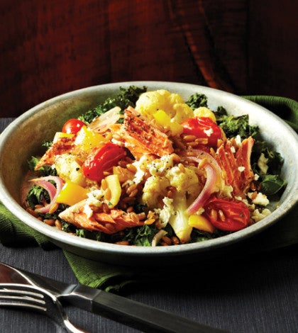 Roasted Salmon & Summer Vegetable Farro Salad image None