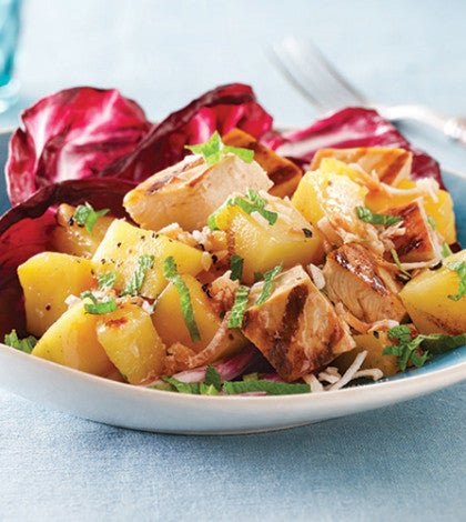 Tropical Mango Chicken Salad with Grilled Pineapple & Shredded Coconut image None
