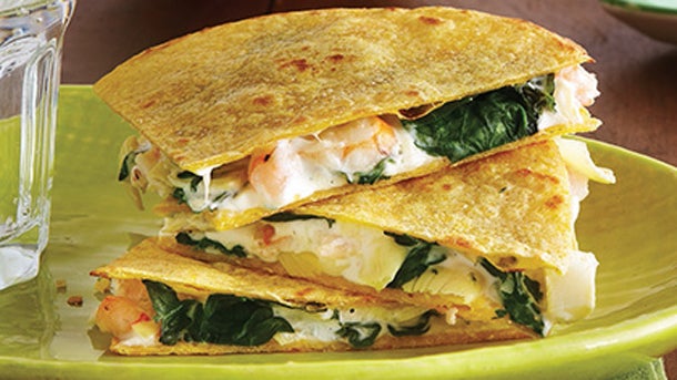 Shrimp-Artichoke-Quesadilla