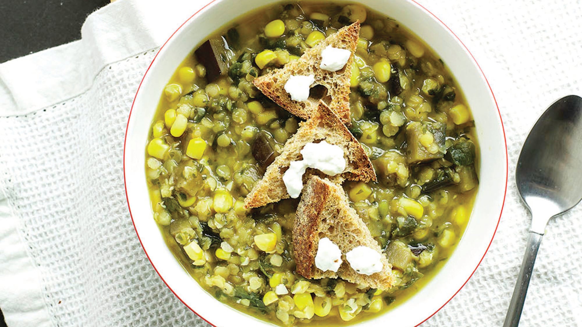 CornAndLentilSoup DINNER 30 soup and stew