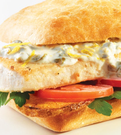 Fish & Chips On a Bun image None