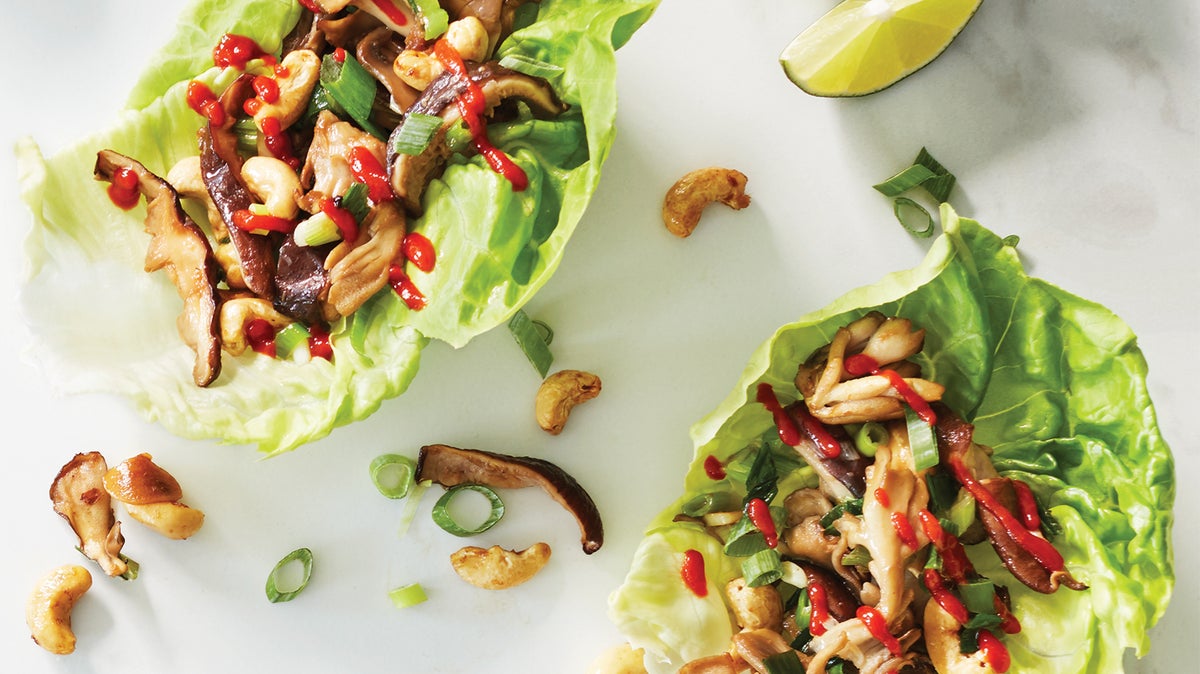 Mushroom Cashew Lettuce Wraps Recipe
