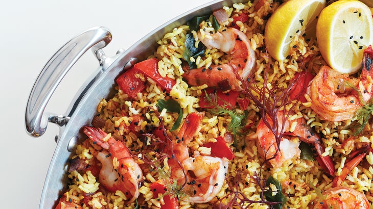 Shrimp & Mixed Seaweed Brown Rice Paella