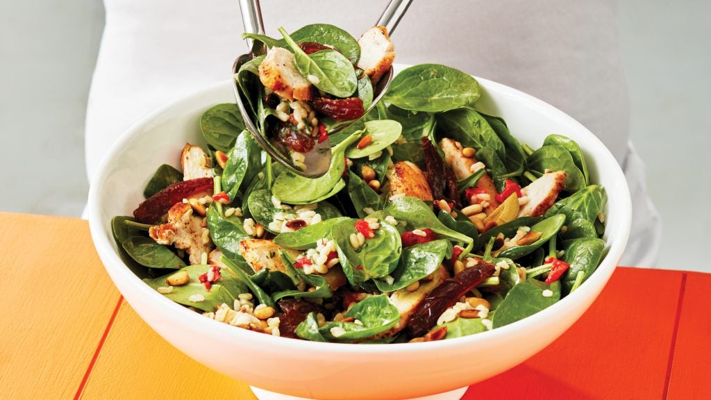 Middle Eastern Chicken & Rice Salad with Tahini Dill Dressing Recipe