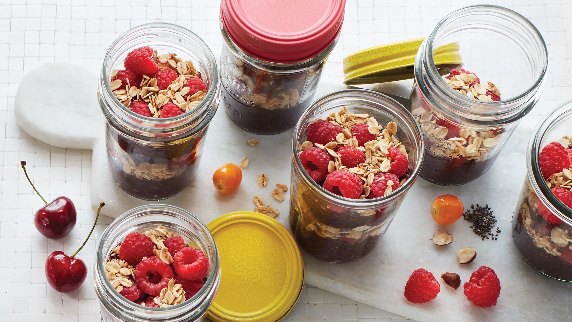 Chocolate Chia Raspberry Cobblers Recipe