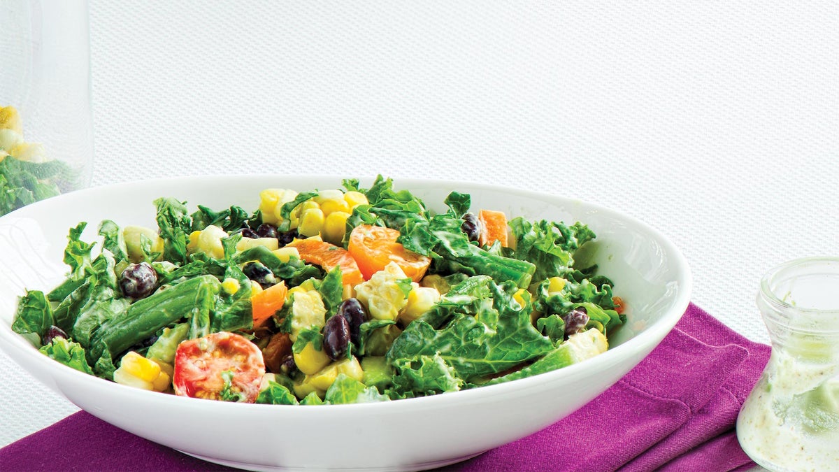Mexican Kale & Bean Salad Clean Salad Recipes