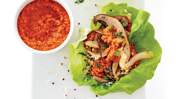 Portobello-Lettuce-Cups-with-Ahiflower-Romesco-Sauce-73-web Portobello Lettuce Cups with Ahiflower Romesco Sauce recipe