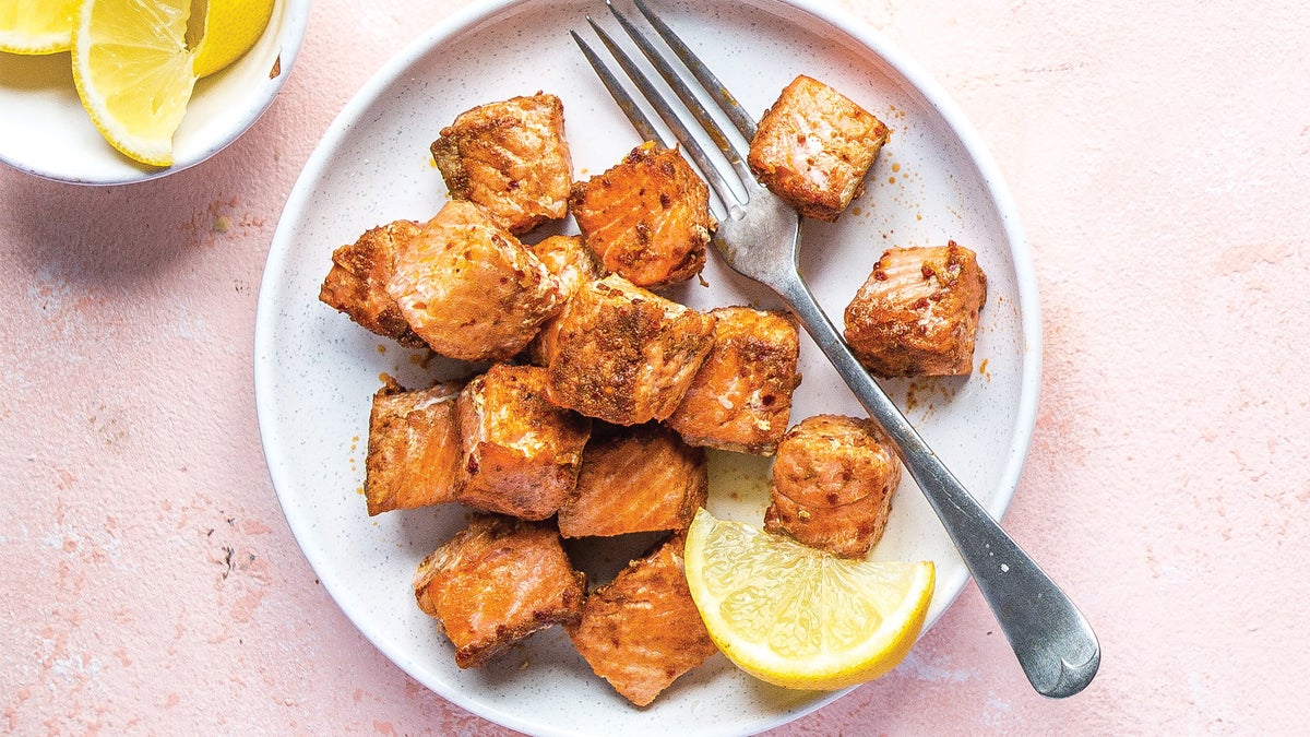 Spiced Salmon Cubes Clean Eating