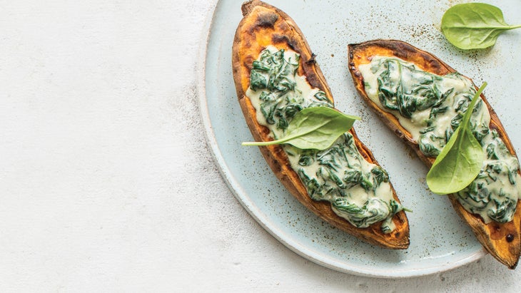 Creamed Spinach-Stuffed Potato recipe