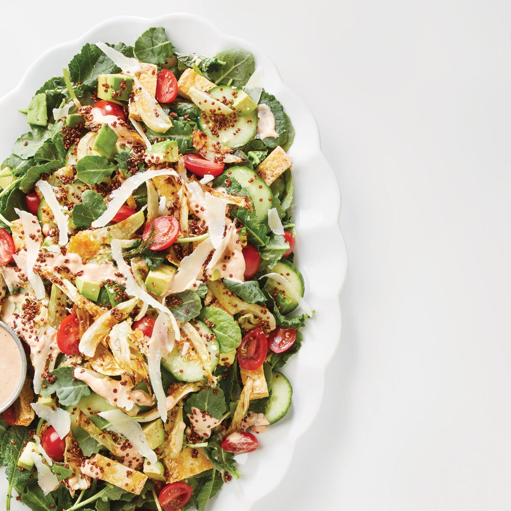 Creamy Kale &#038; Tofu Salad with Crispy Quinoa-image
