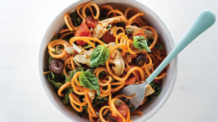 Sweet Potato Puttanesca with Chicken and Garlic Swiss Chard Sweet Potato Puttanesca with Chicken recipe